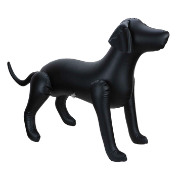 Dummy Dog Inflatable Pet Shop Display Mannequin for Dog Clothing and Accessories (Black)