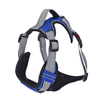 No-Pull Vest Reflective Handle Harness - Blue