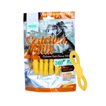 Calcium Milk 360* Dental Chew Treat for Dogs & Puppies | 90 Grams