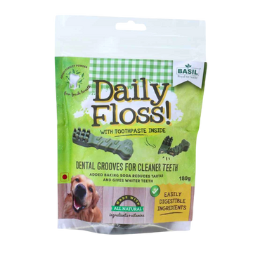 Daily Floss Toothpaste Filled Chew Treat for Dogs & Puppies | 150 Grams