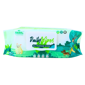 Daily wet Wipes, All Purpose Pet Grooming Wet Wipes - 80 Wipes