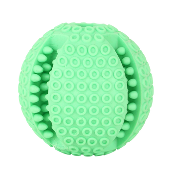 Solid Ball with Hollow Centre & Grooves in Sides for Treats (Green)