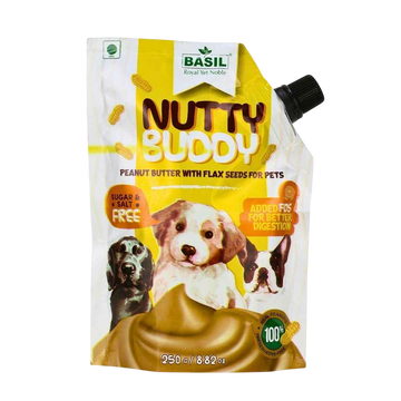 Nutty Buddy Peanut Butter with Flex Seeds Treat for Dogs & Puppies (250 Grams)