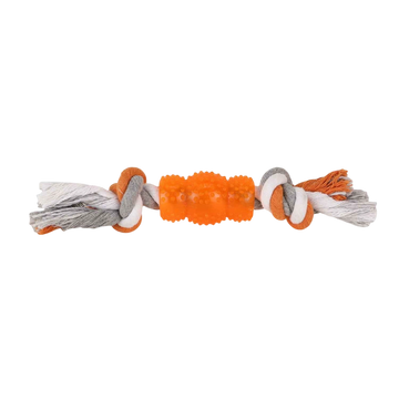 Pure Cotton Rope Toy for Dogs & Puppies (Orange)