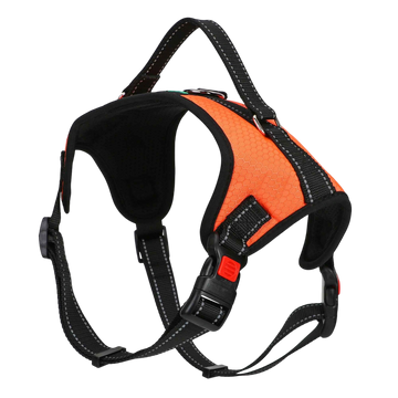 No-Pull Dog Harness with Handle – Adjustable, Durable, and Comfortable (Orange)
