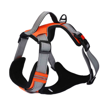 No-Pull Vest Reflective Handle Harness - Orange