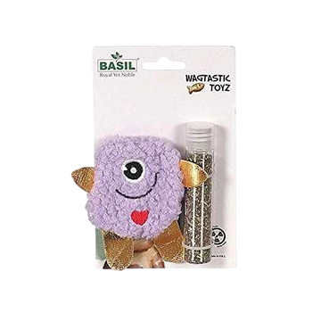 Cat Plush Toy with Cat Nip for Stuffing (Purple)