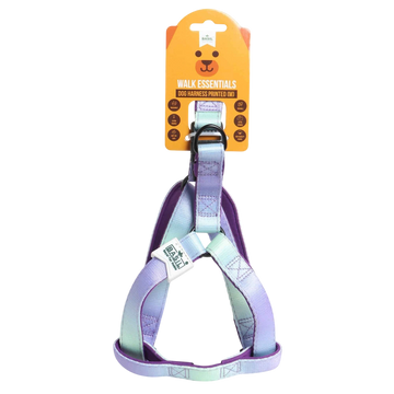 Printed Dog Harness – Green & Purple, Adjustable & Comfortable No-Pull Harness for Walking and Training Dogs of All Sizes