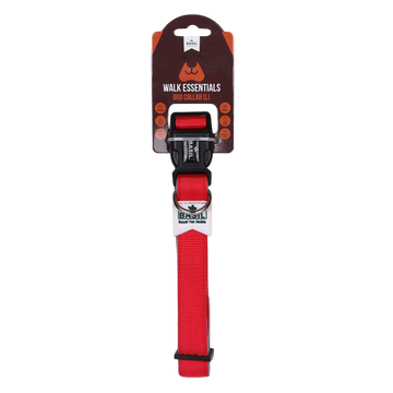 Padded Adjustable Collar for Dogs, Puppies & Cats (Red)