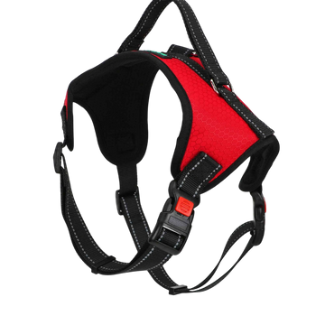 No-Pull Dog Harness with Handle – Adjustable, Durable, and Comfortable (Red)