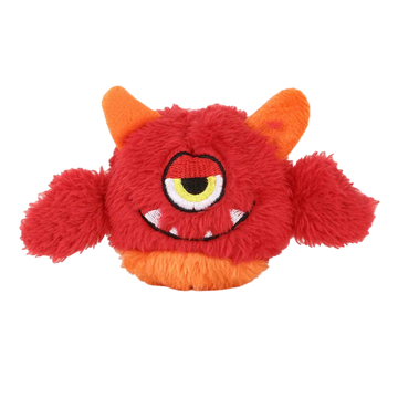 Plush Monster Ball with TPR Small Squeaky Ball Inside (Red)