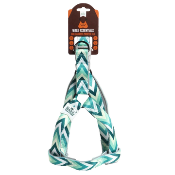 Zig-Zag Print Padded Harness, Green