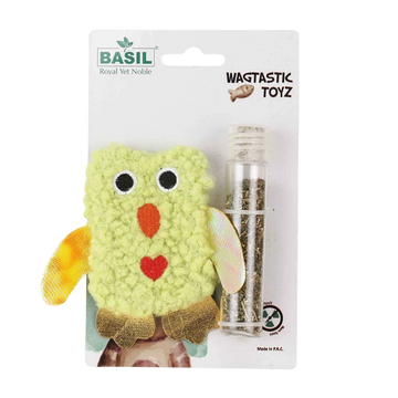 Cat Plush Toy with Cat Nip for Stuffing (Yellow)